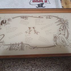 1979 Bamboo Glass Bartenter Book Tray 18x9"