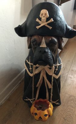 Ceramic pirate dog