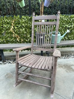 Vintage Cracker Barrel rocking chair with emblem 