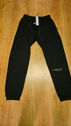 NWT Fear of God Essentials Fleece Black Sweatpants Sz L