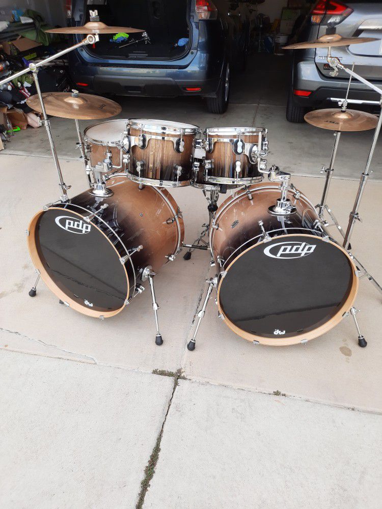 PDP Concept Maple Double Bass Drum Set With Everything Shown!