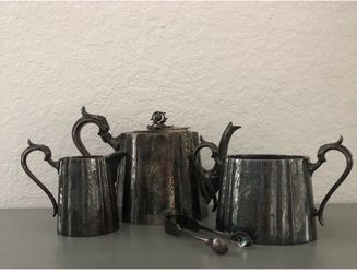Silver Plated from England Antique Tea Set • personally brought from the UK