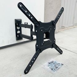 (New in box) $19 Full Motion TV Wall Mount Bracket 17-55 Inch TVs, Dual Arms Tilt Swivel Articulating Max 66Lbs