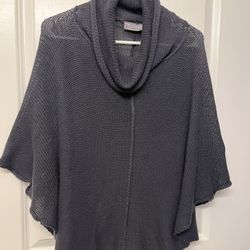 Warm Navy Blue Knit Overthrow Sweater!