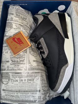 Jordan 3 Black Levi Size 10