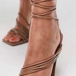 Nest Strappy tie leg heeled Sandals