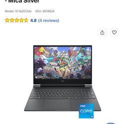 Gaming Laptop With Keyboard Mouse Mouse Pad Headphones 