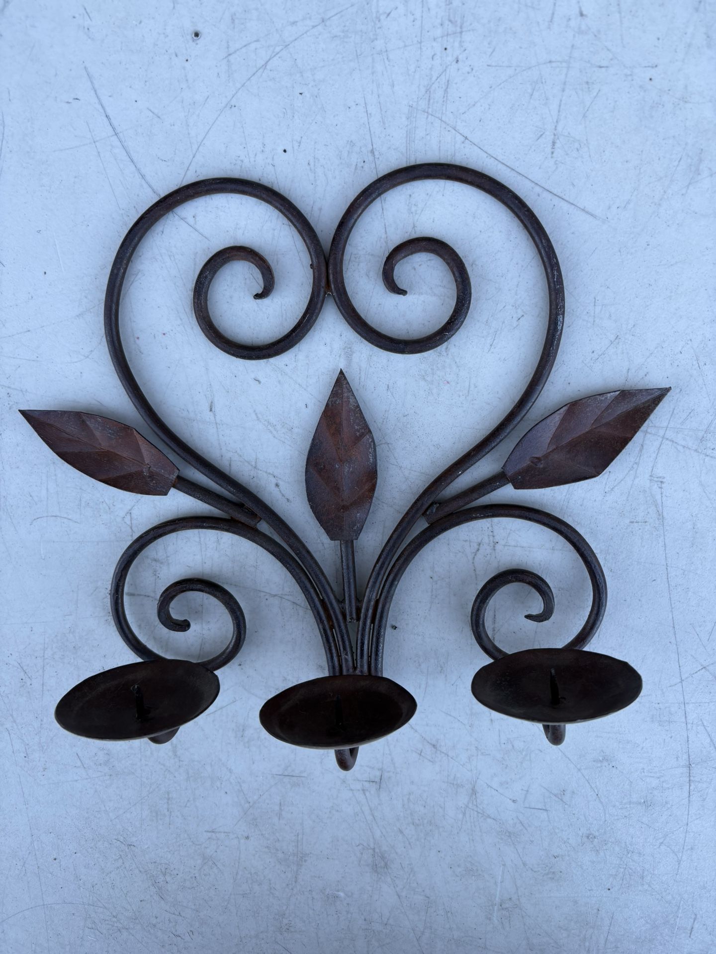 Small Iron Three Candle Wall Hanger