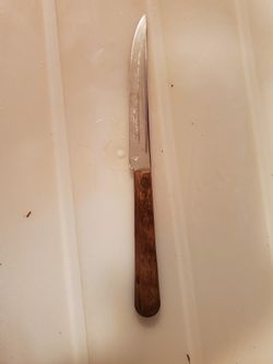 Vintage Kutmaster Stainless Steel Knife w Wooden Handle 6" Blade USA