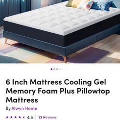 Queen Size 6” Mattress 
