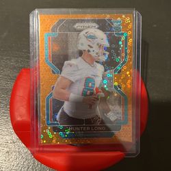 Hunter long Panini prism rookie card orange disco