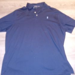 Polo Ralph Lauren Shirt Navy Blue Soft Feel Size 2xl