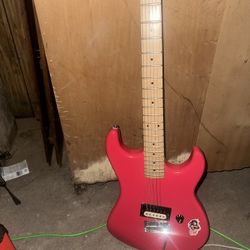 red guitar