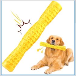 Brand New, sealed pack, Yellow Squeaky Dog Chew Toy – 11.5”