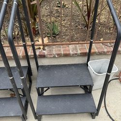 RV Steps - Mobile Home Steps ( 2 Step W 2 Hand Rails )