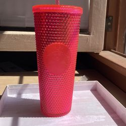 Hot Pink Starbucks Studded Tumbler Cup 