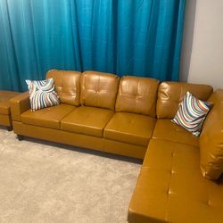 New Sectional + Storage Ottoman  — Left or Right Chaise — Delivery Available 