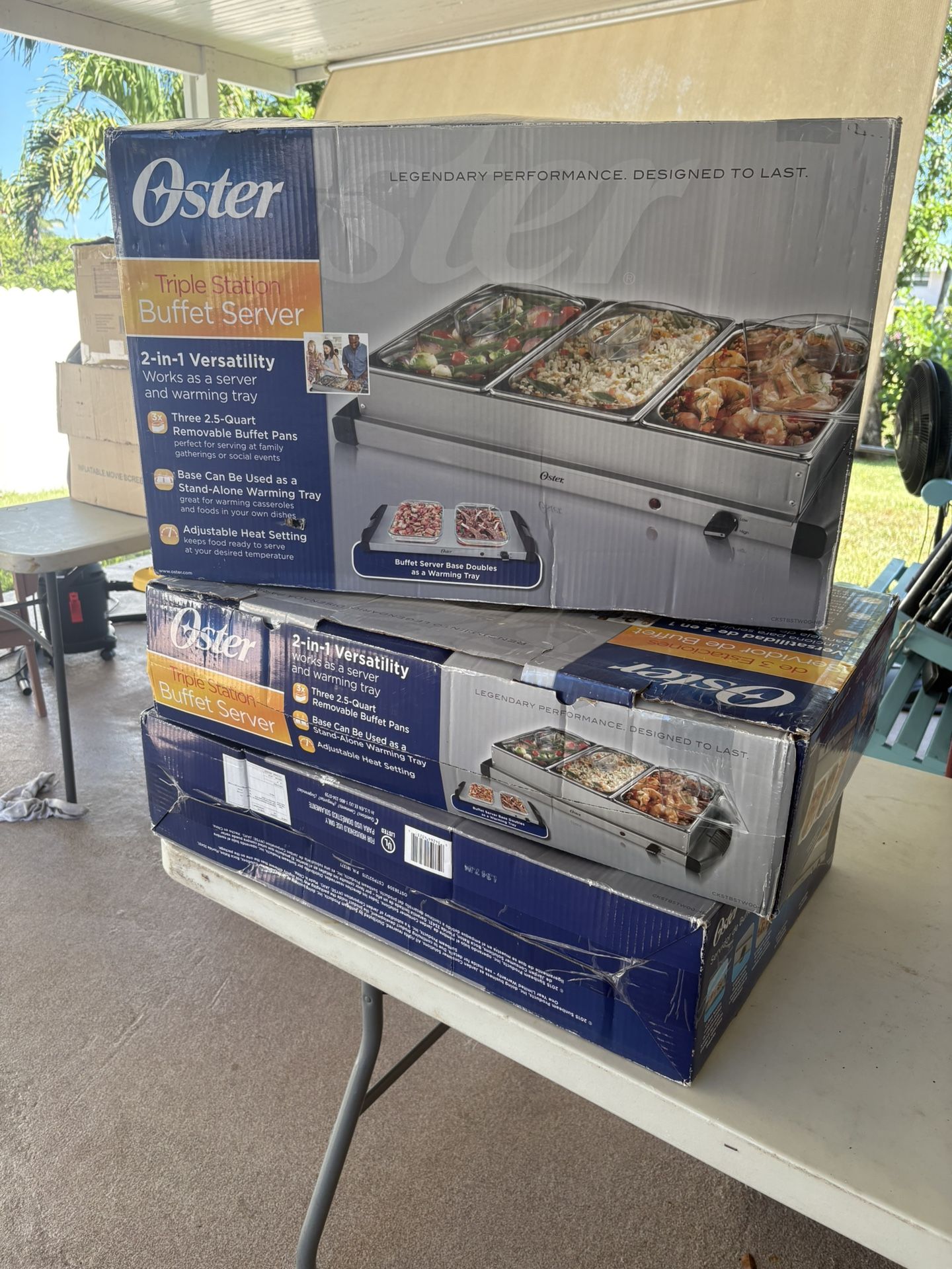 Triple Station Buffet Server