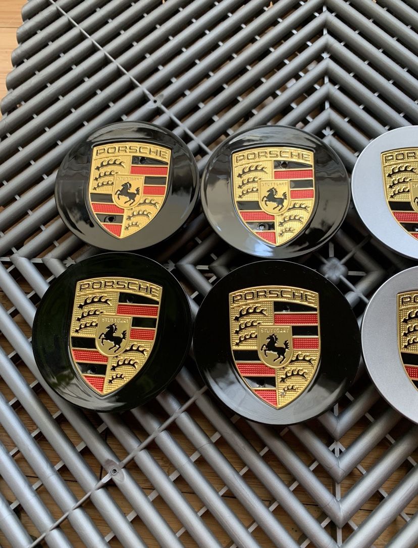 PORSCHE Center Caps 76mm 911 Carrera Cayman Boxster Cayenne Panamera