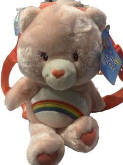 Vintage 2003 Care Bears Cheer plush backpack 13"