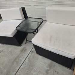 Two chairs and table