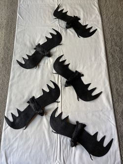 Black Bat Halloween Decorations Set of 8