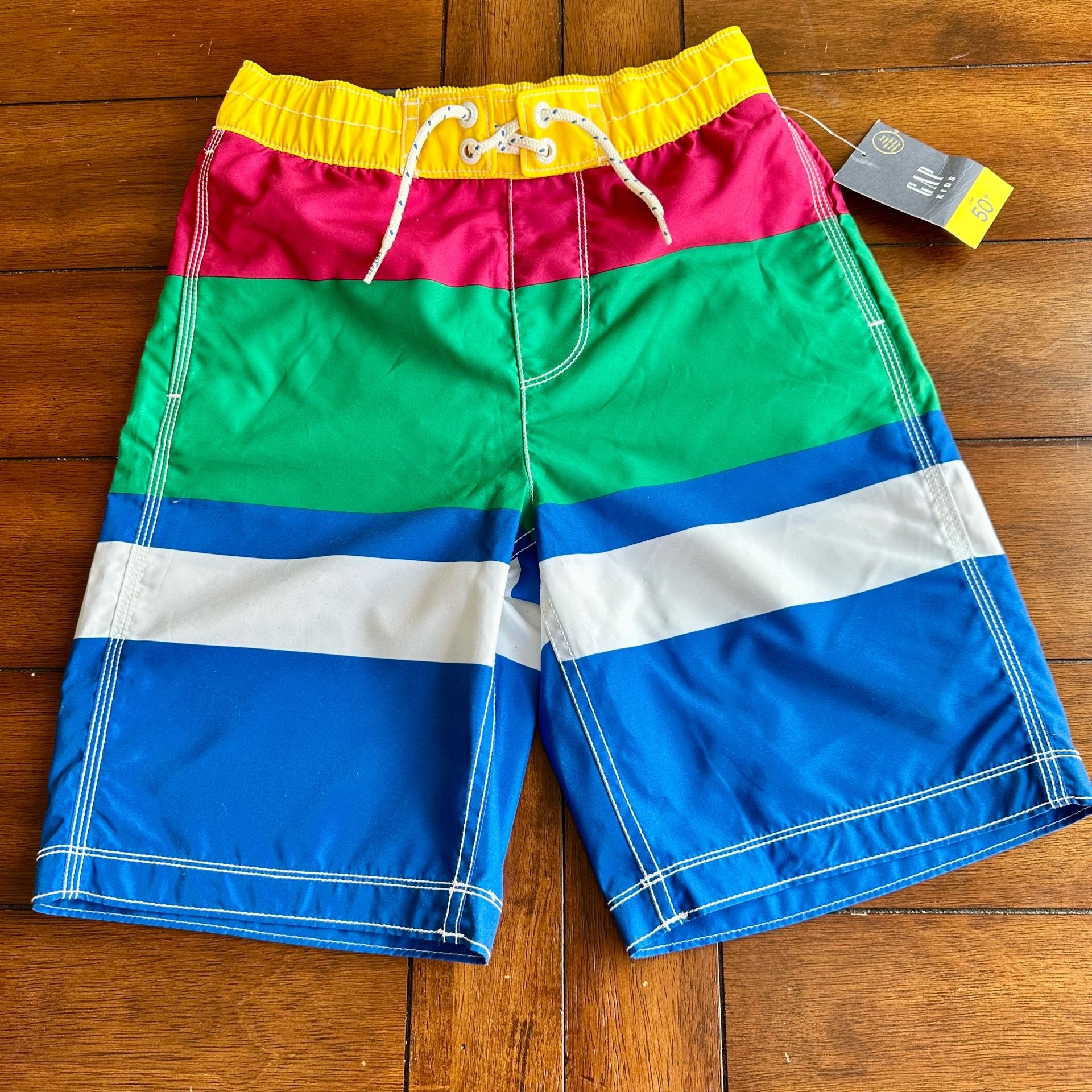 NWT Boys Gap Striped Swim Trunks | Size 10 or Large