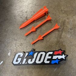 GI JOE NIGHT FORCE BOOMER SKYSTRIKER MISSILES PARTS VINTAGE 80s