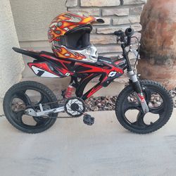 Kids bike and helmet