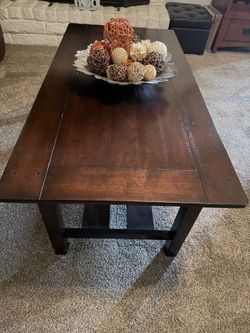 Coffee table and end tables