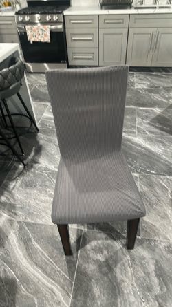 6 Chairs with table and cover