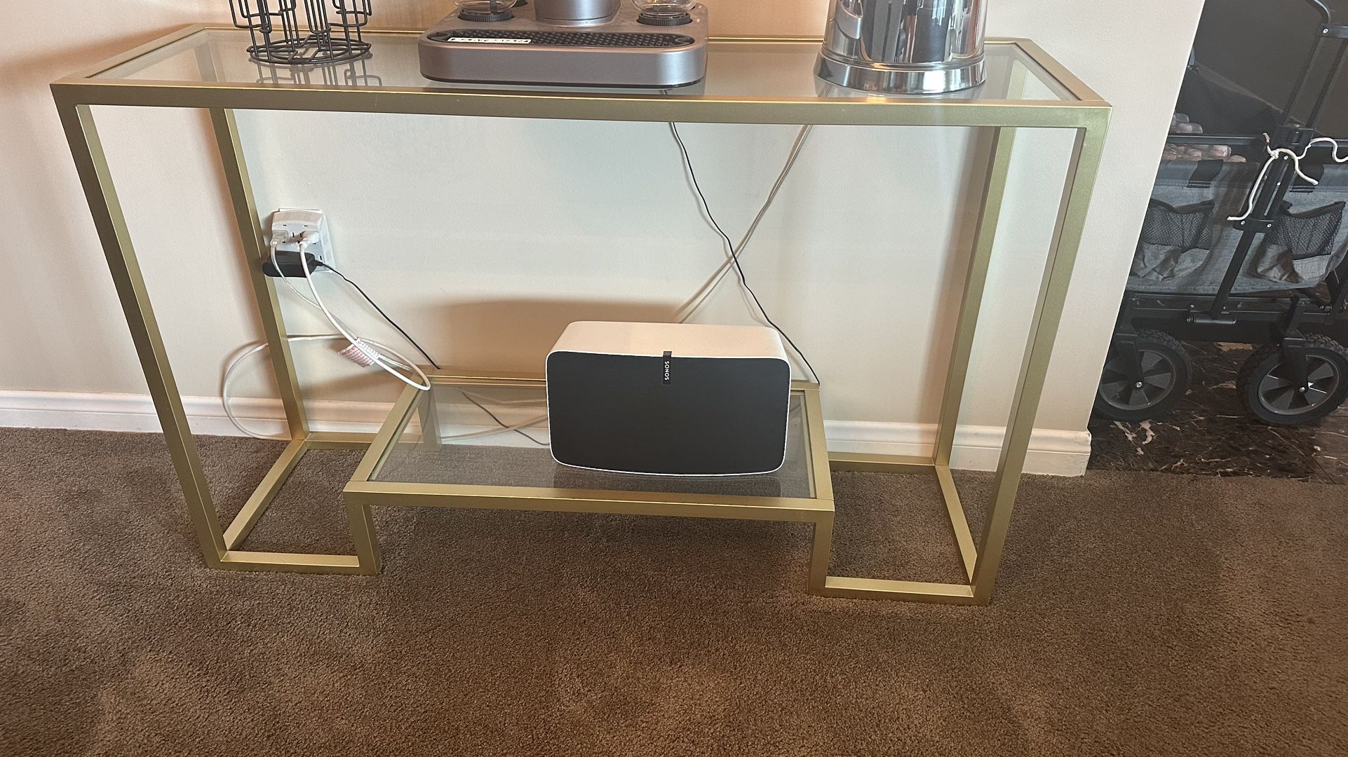 Gold Hallway Console Table