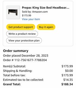 King Size Headboard, Never Opened