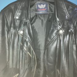 Fringe Leather Jacket 