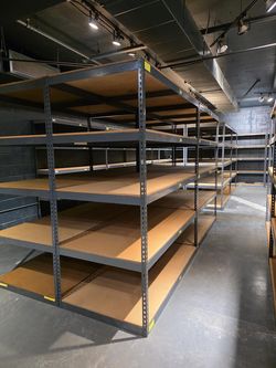 Industrial Racks 72 in W x 36 in D Used Heavy Duty 4 Tier Storage Shelving Stronger Than Homedepot Lowes And Costco Delivery Available