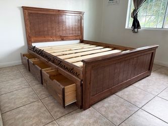 New Queen Bed With Drawers