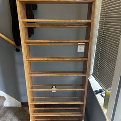 wooden 8 shelf shoe rack 