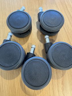OEM Herman Miller Aeron Casters (Set of 5) - 2.5” Hard Floor & Carpet