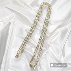 14k Yellow Gold Figaro Link Chain 16.6g 25in Long