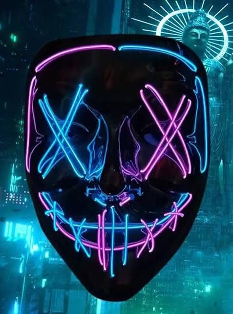 Brand New Halloween Costume Purge Mask LED Light Up Mask