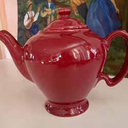 Vintage McCormick Burgundy Teapot  - Excellent Condition