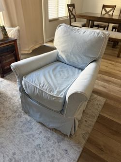 Crate And Barrel Chair With Custom Slipcover