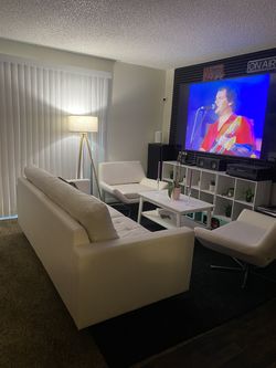 SOFA SET (5 SEATS) + 2 ARMCHAIRS + COFFEE TABLE