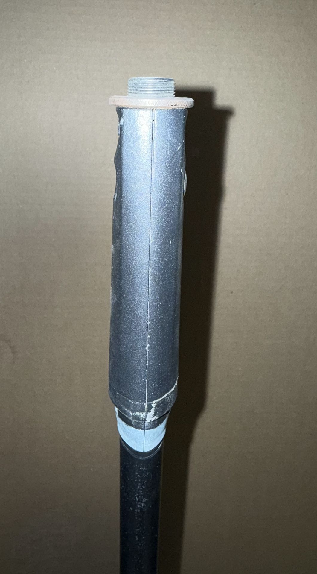 K & M One hand Mic Stand, Round Base, Straight Stand