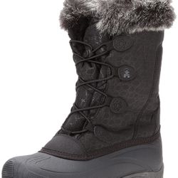 Kamik Women's Momentum Snow Boot, Black, US 6