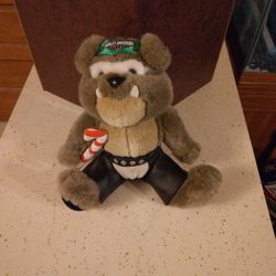Christmas Gift  Bear..Harley Davidson Motorcycles  Christmas Stuffed Animal With Candy Cane