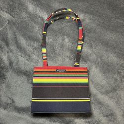 KATE SPADE NEW YORK Striped Pattern Canvas Handle Bag Vintage
