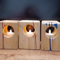 Reclaimed Wood  Tea Candle Votive 