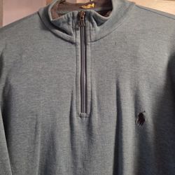 Blue POLO quarter Zip Pullover