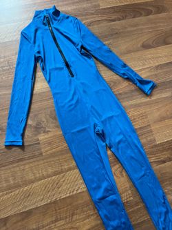 Women’s zipper blue jumpsuit size small brand new